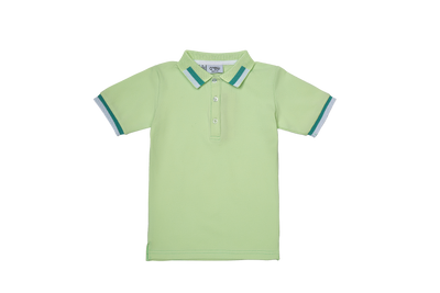 Green detail polo by Crew Basics