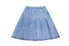 Denim box light blue pleated skirt by Crew Basics