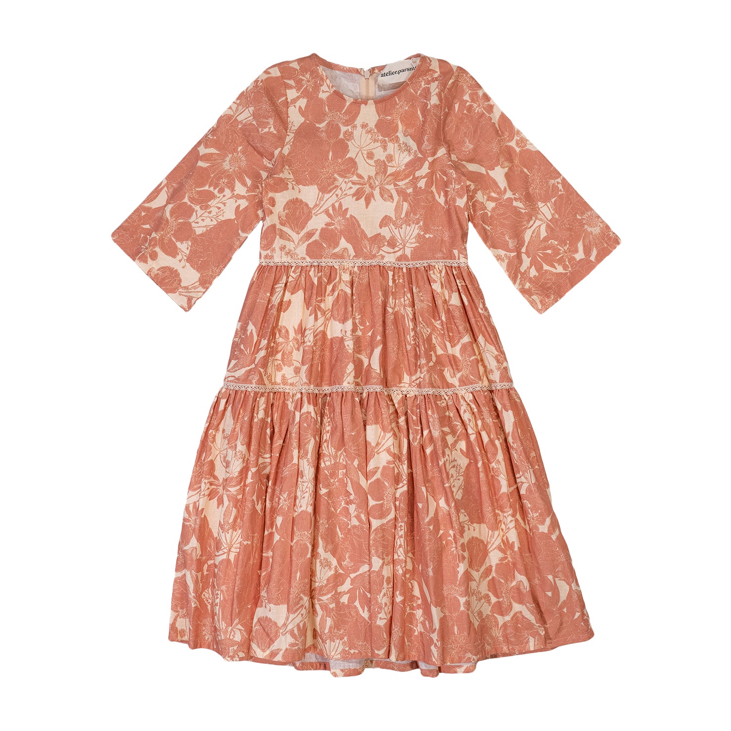 Layered brown dress by Atelier Parsmei