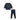 Retro Kid Arden scuba indigo sweatshirt set
