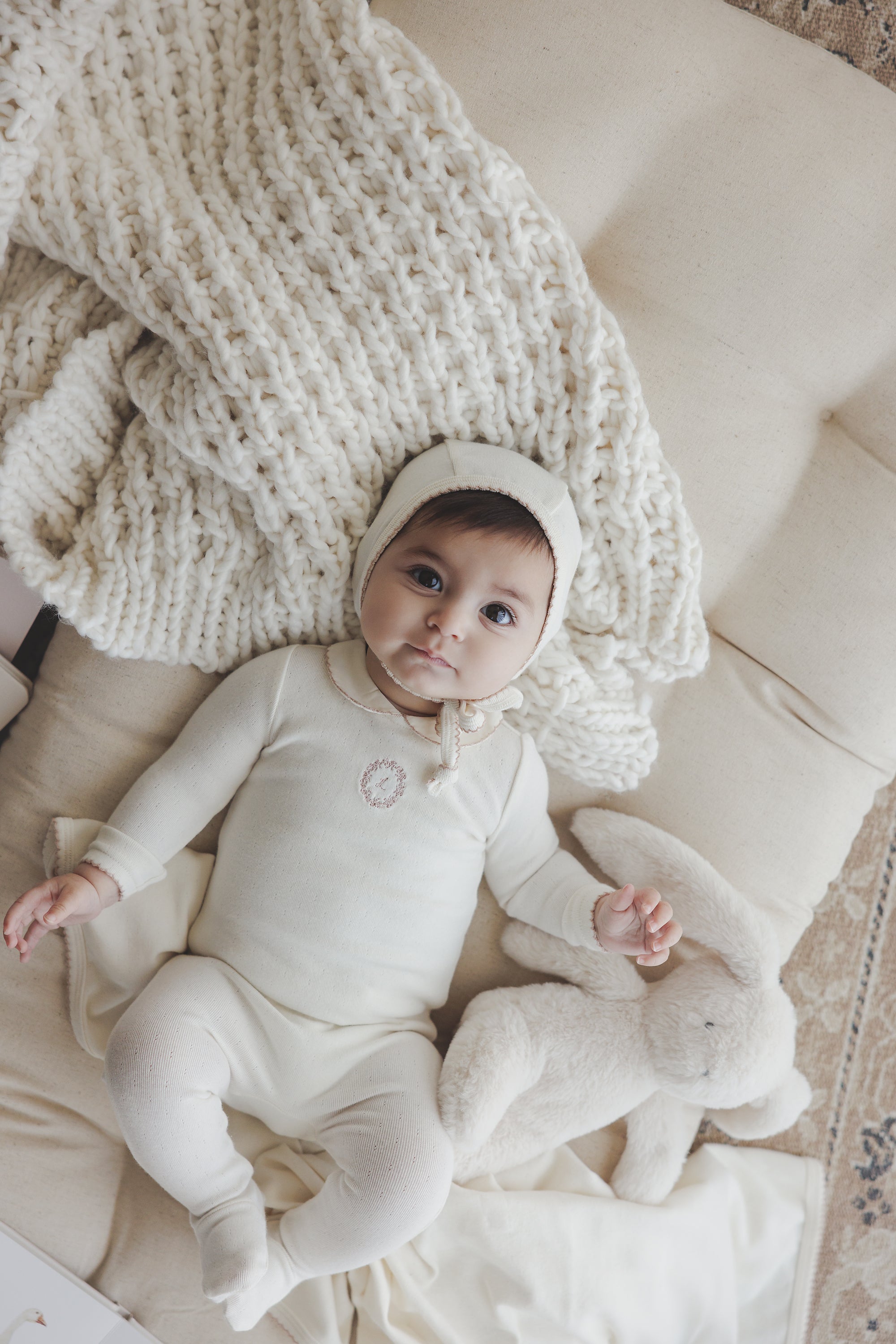 Lilette Emblem cream/pink layette set