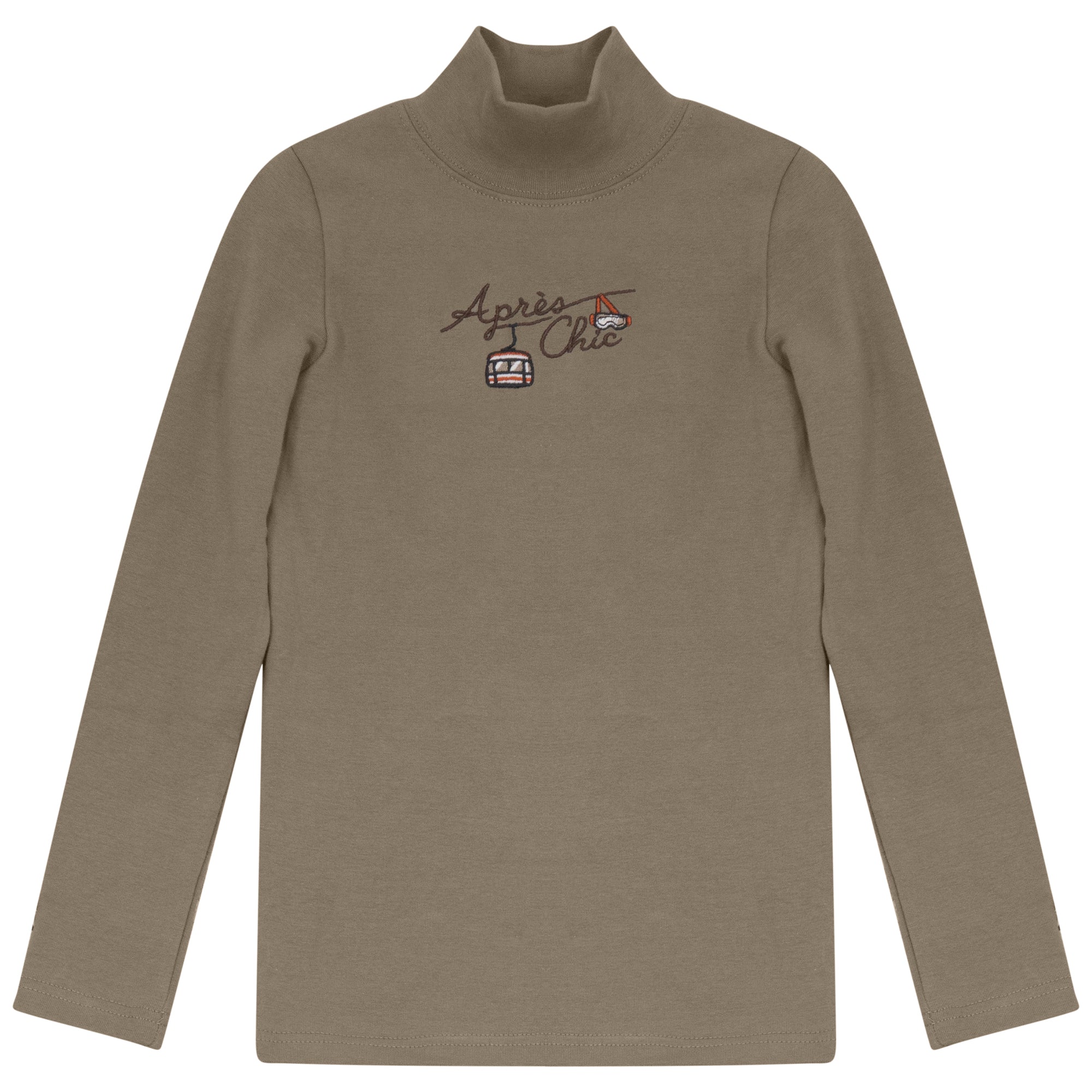Calla Lili Apres chic taupe mock neck