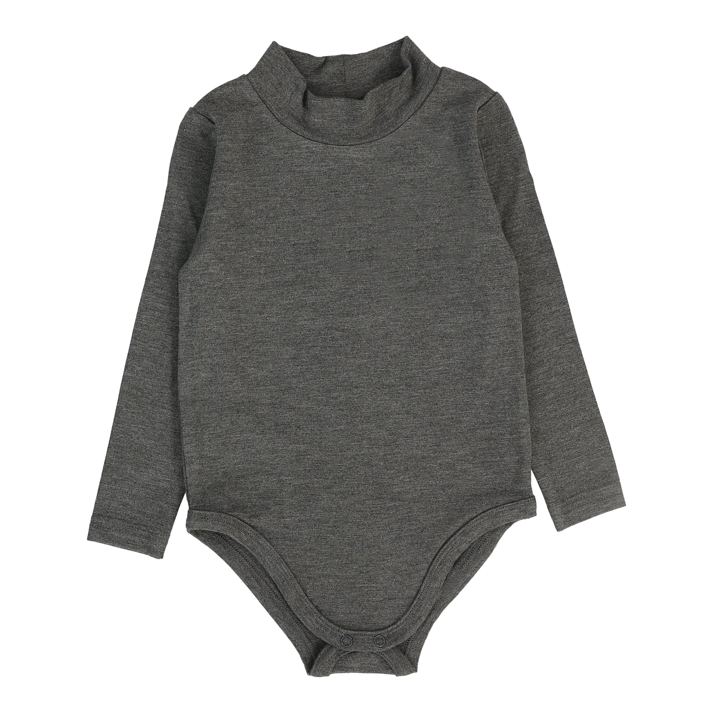Lil Legs Bamboo mid grey mock neck onesie