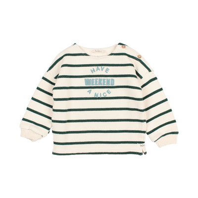 Weekend stripes baby sweatshirt by Buho