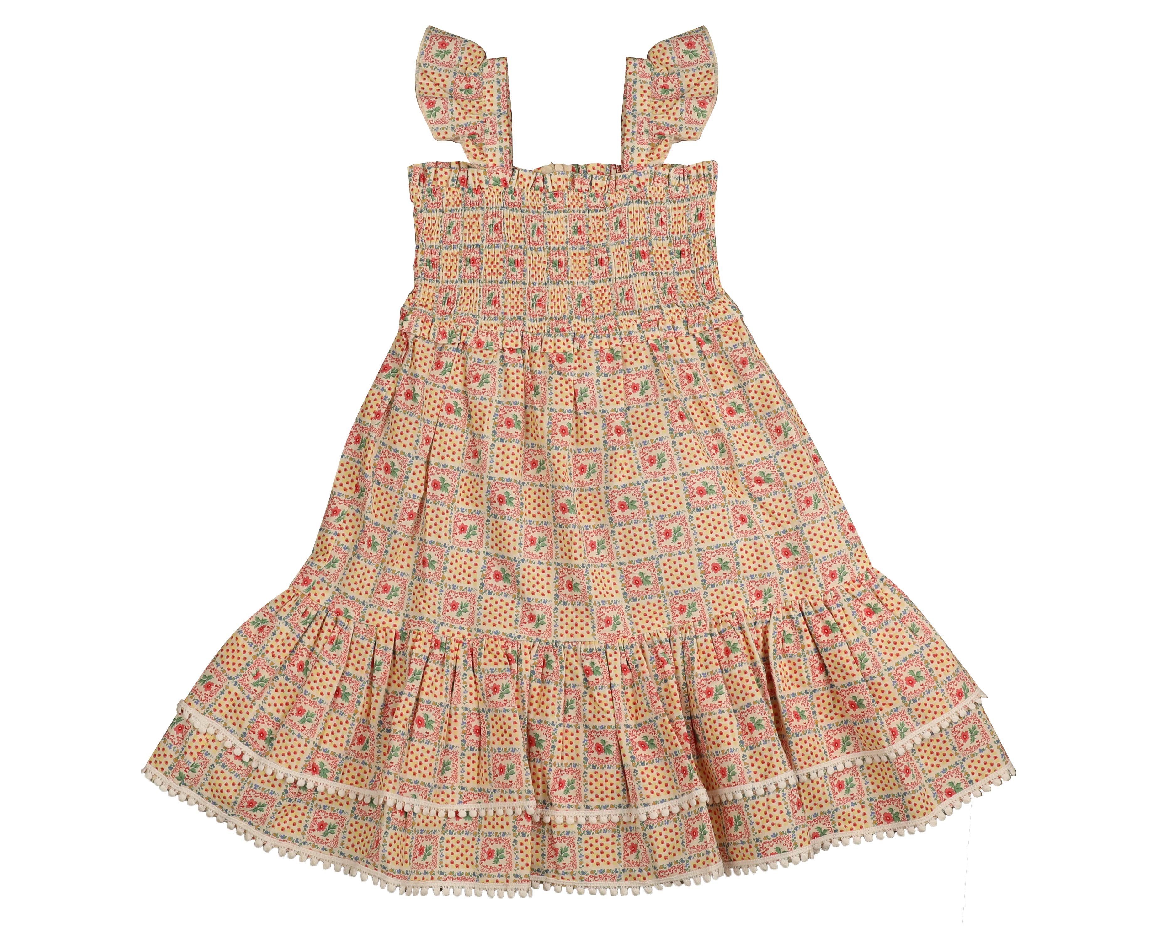 belati velvet corduroy dress with embroidered floral crest navy Belati