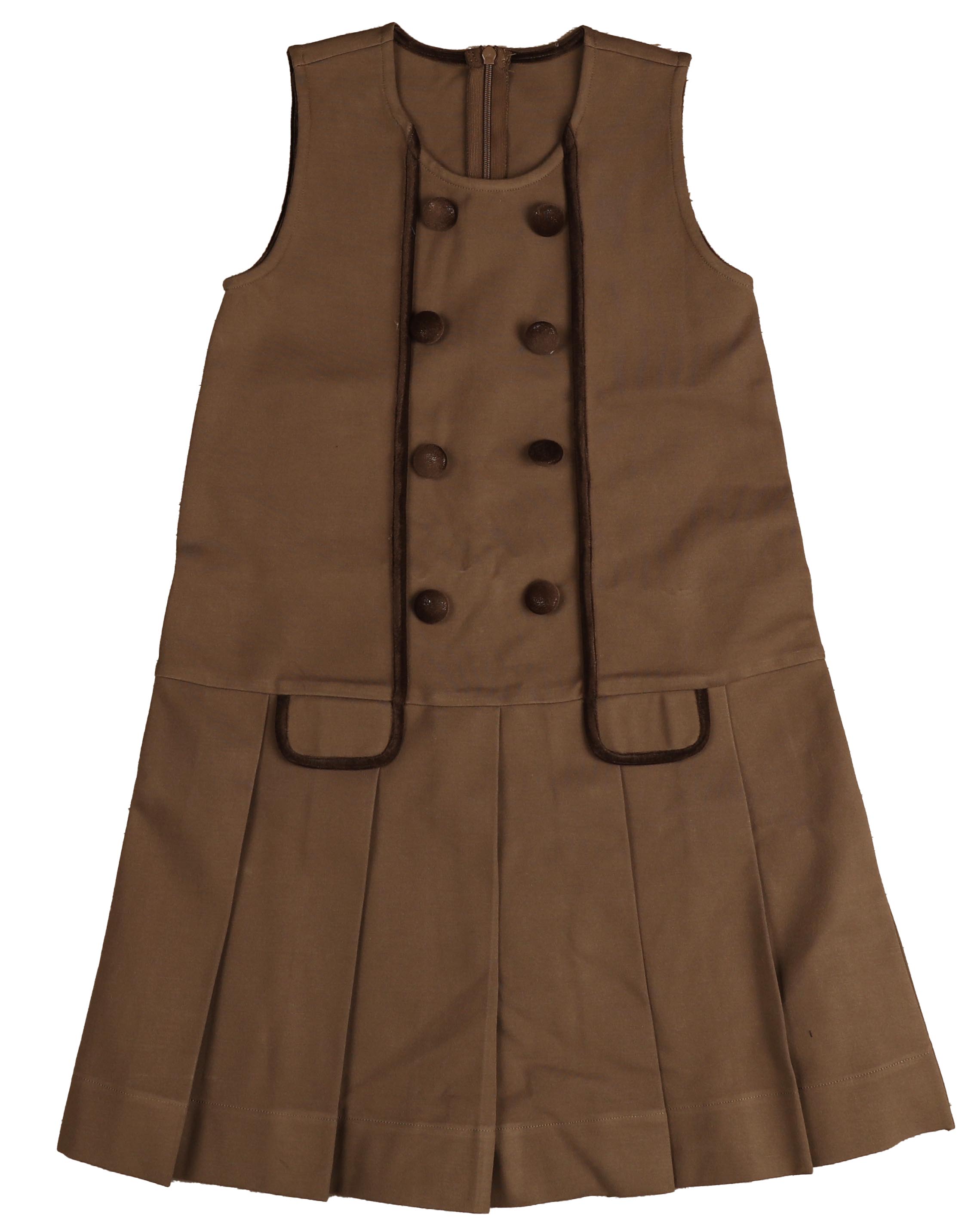 Belati Velvet binding mocha dress