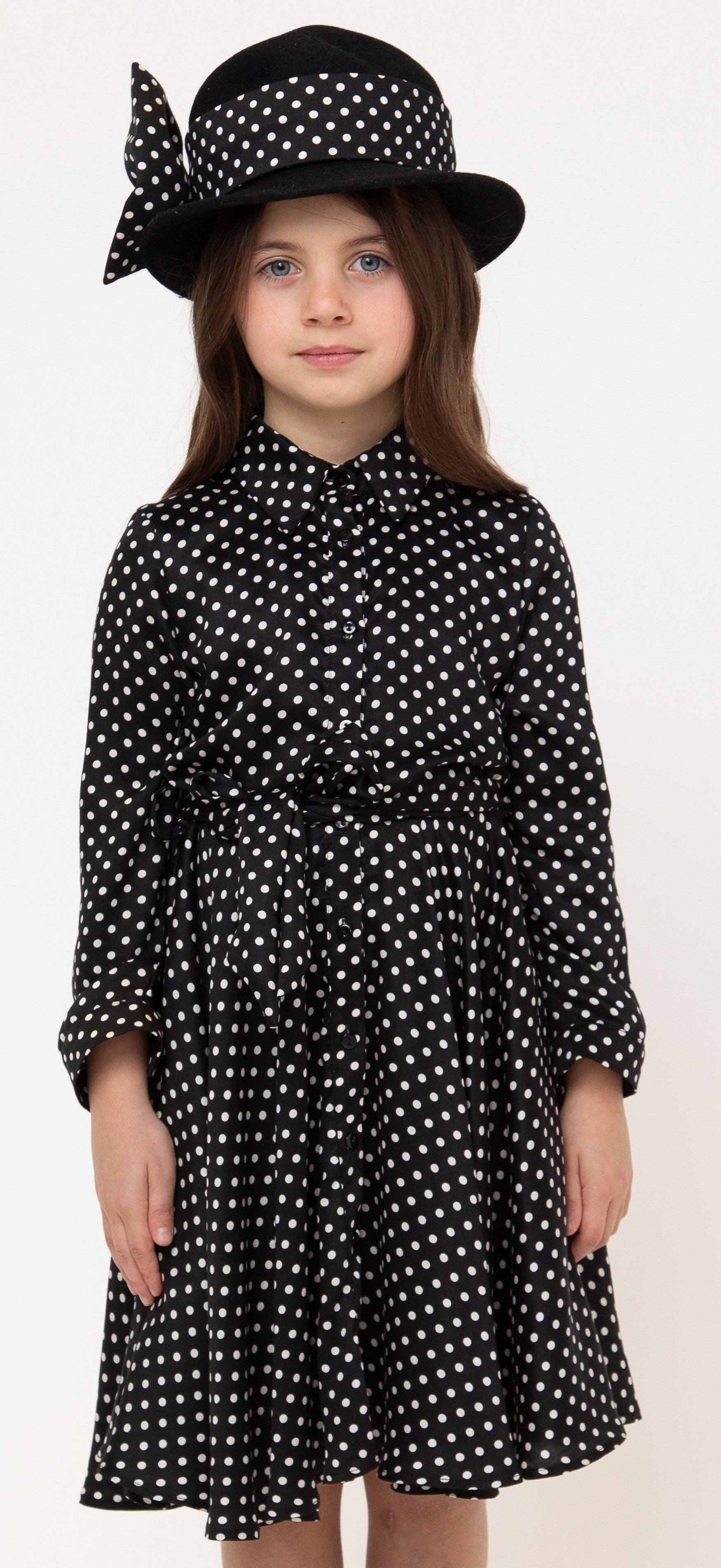 Piccola Ludo Polka dot shirt dress