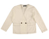 Top stitching white jacket by Belati
