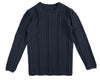 Pointelle navy ribbed shell by Belati