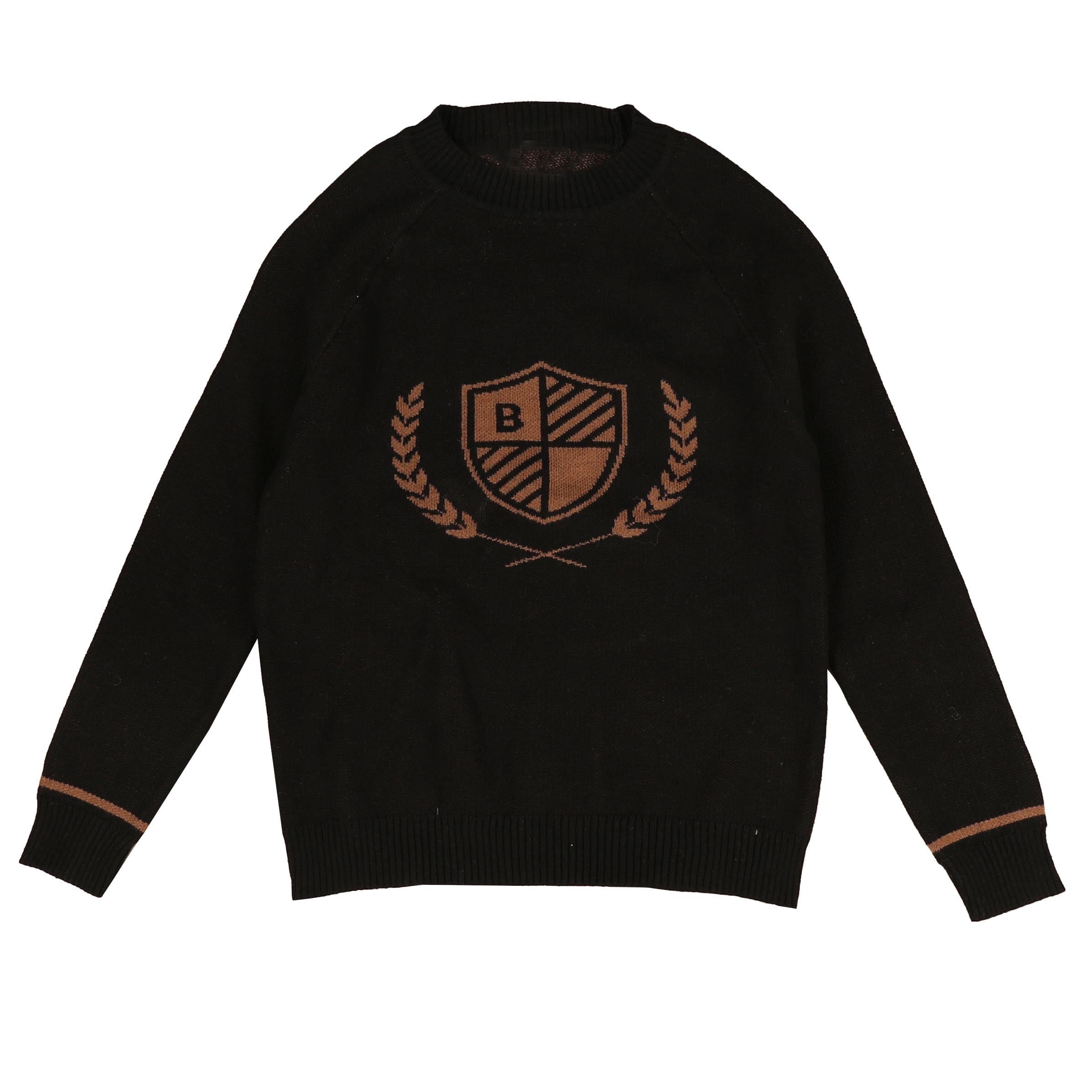 Belati Crest detail black sweater