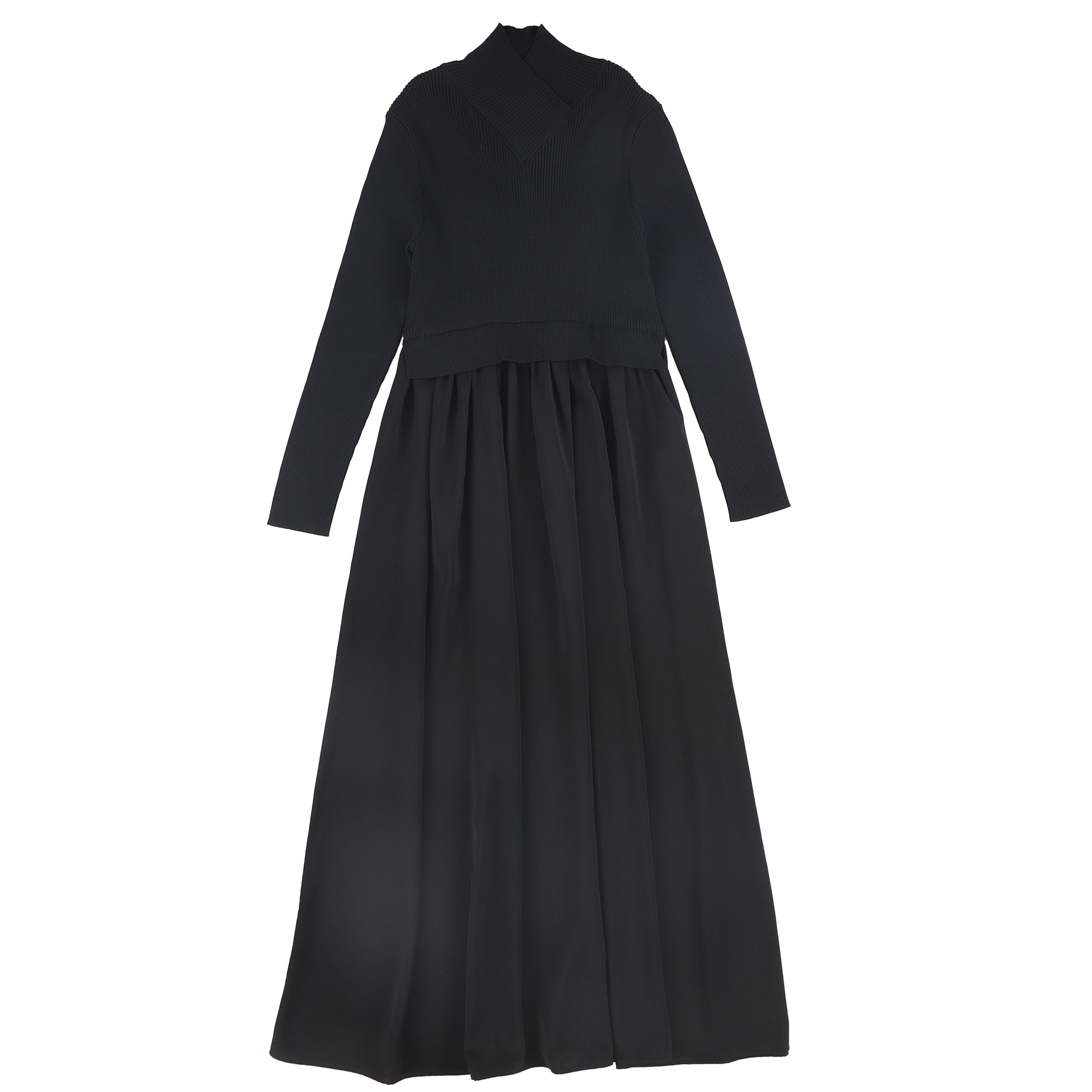 Bamboo V-neck overlay maxi dress