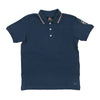 Navy solid polo by Colmar
