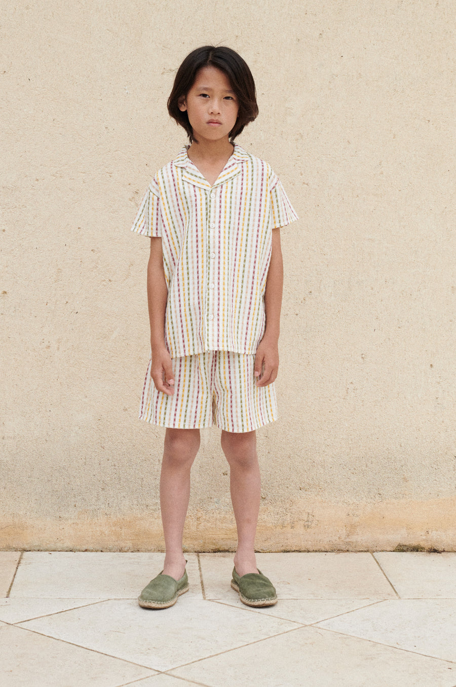 Cesar summer stripe shirt by Bebe Organic