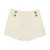 Button cream shorts by Lil Leggs