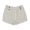 Button light blue stripe shorts by Lil Leggs