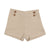 Button taupe shorts by Lil Leggs