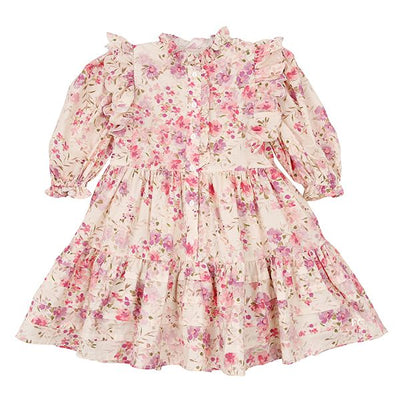 Scallop posie print voile dress by Petite Pink