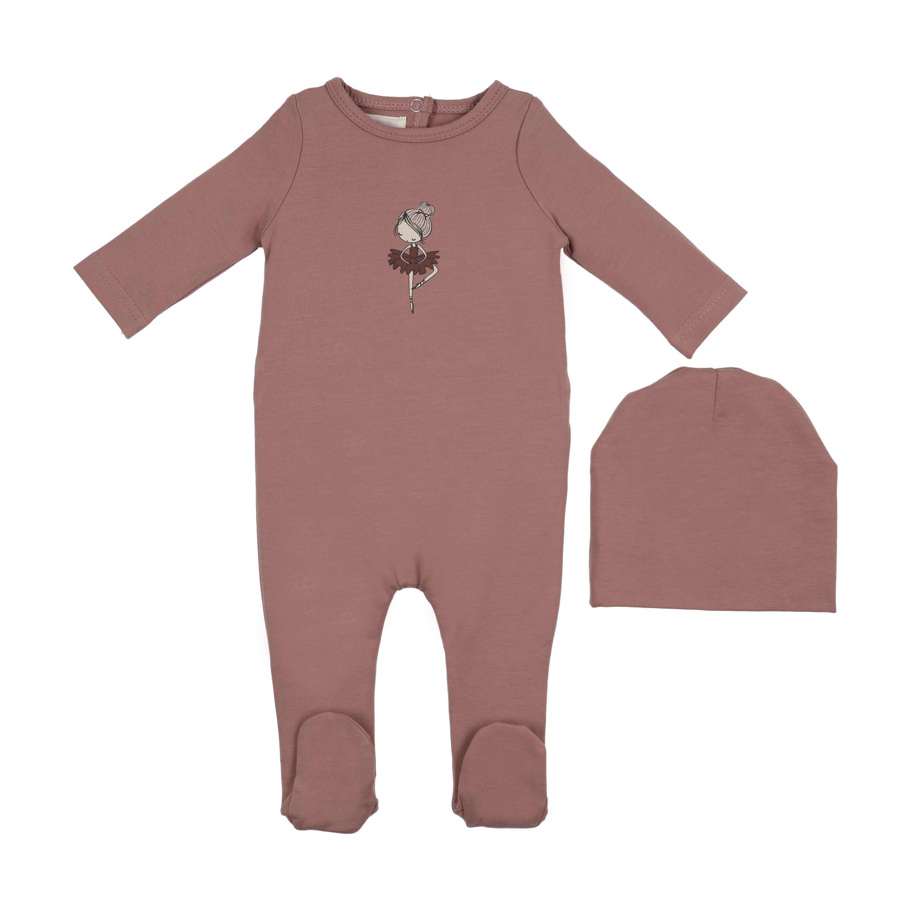 Maniere Ballerina printed berry footie