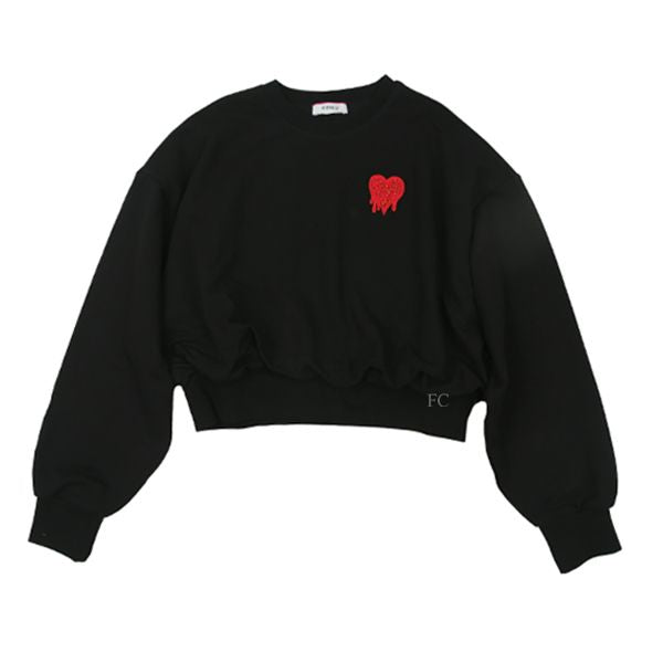 Heart black sweatshirt by Pinko