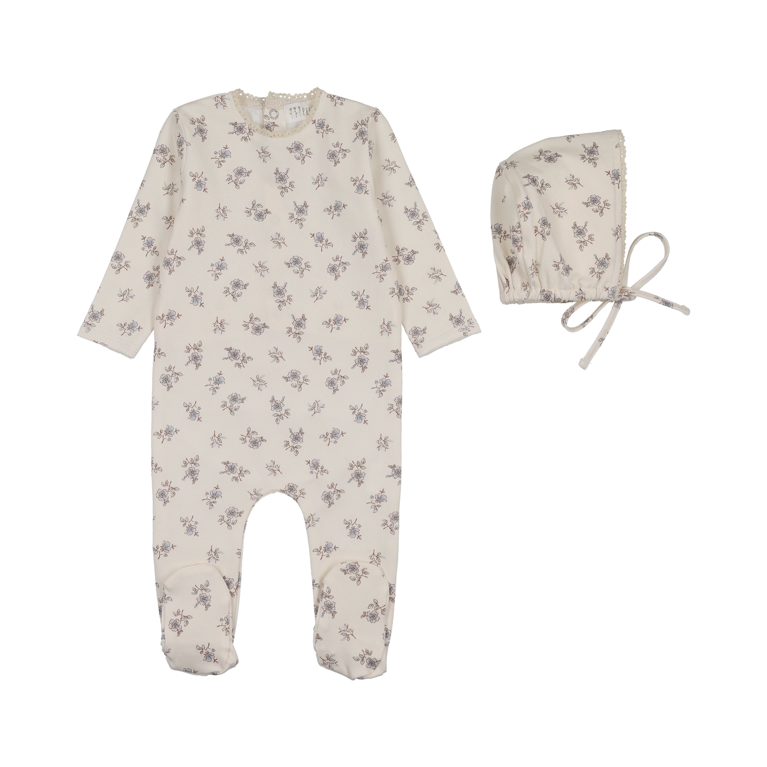 Peluche Blossom powder footie set