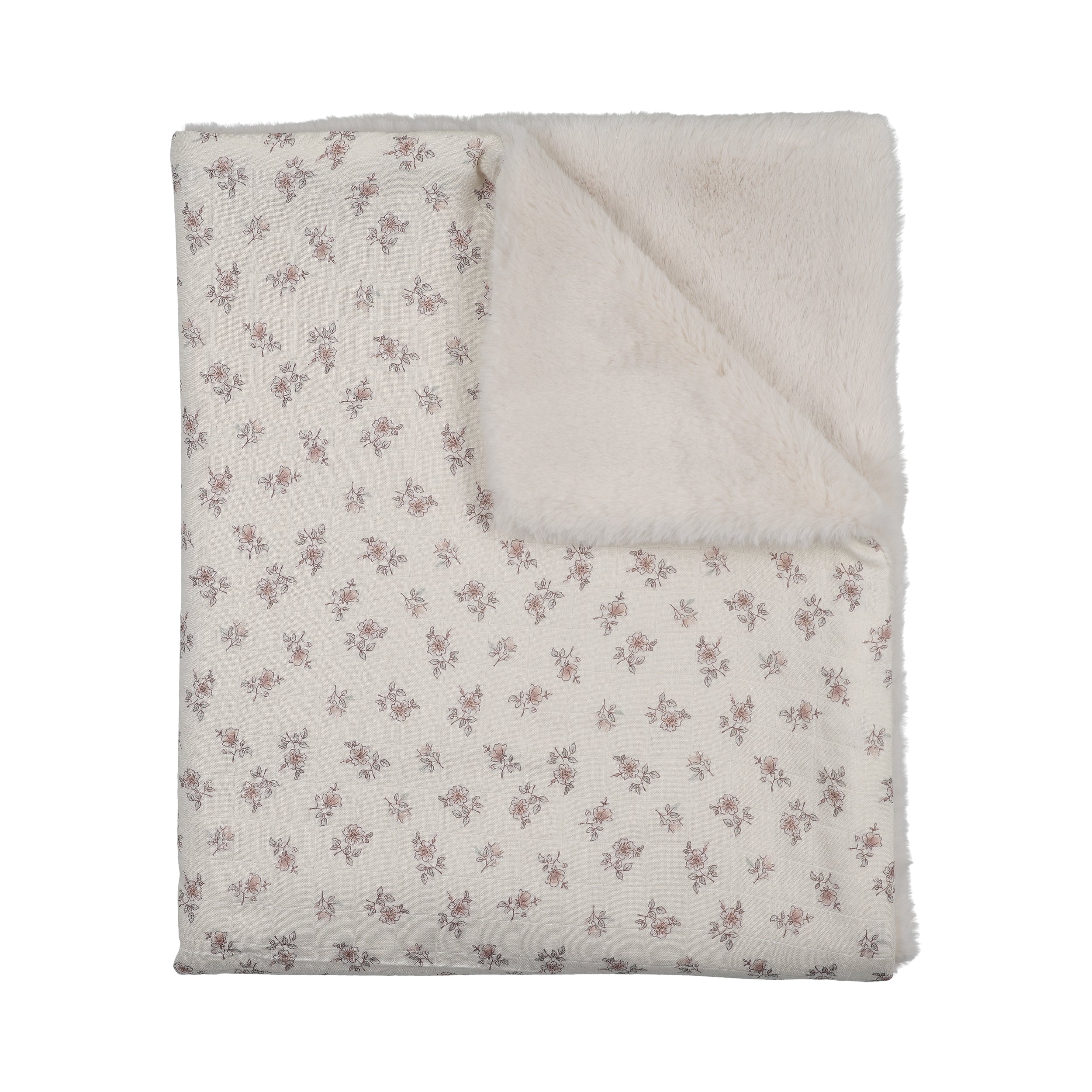 Peluche Blossom lux fur rose blanket