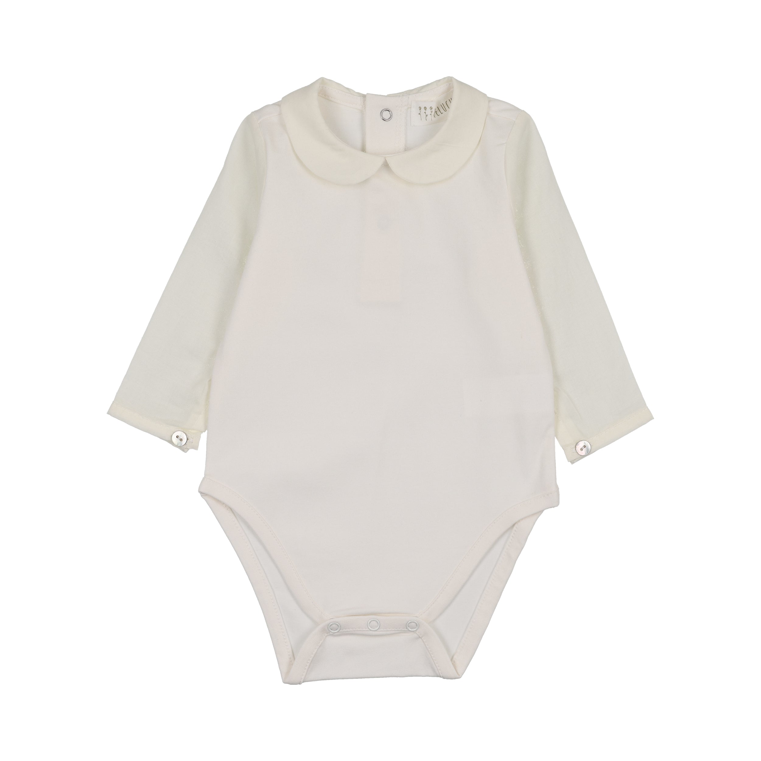 Peluche Shirt sleeve cream bodysuit