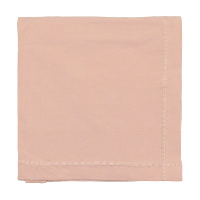 Pale pink brushed cotton blanket by Lilette
