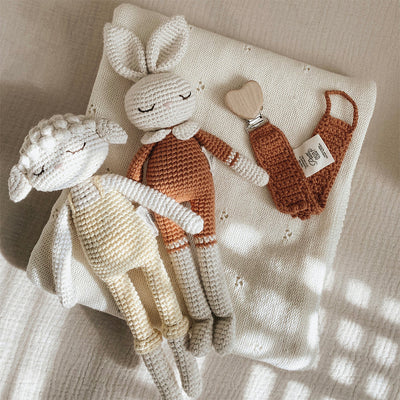 Terracotta/cream bunny by Patti Oslo