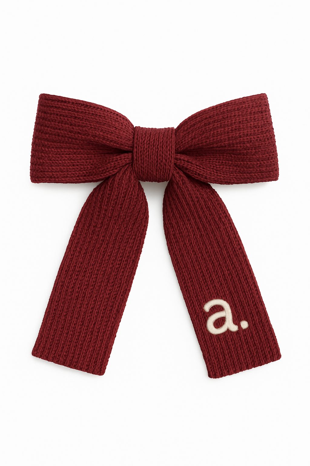 Archi Knit bow (Cream/Burgundy)