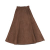 Paneled brown suede skirt by Bamboo