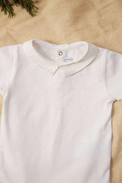 Stitch embroidered collar onesie by Tartine Et Chocolat