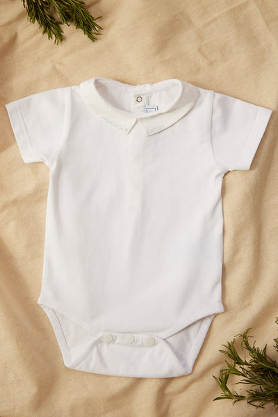 Stitch embroidered collar onesie by Tartine Et Chocolat