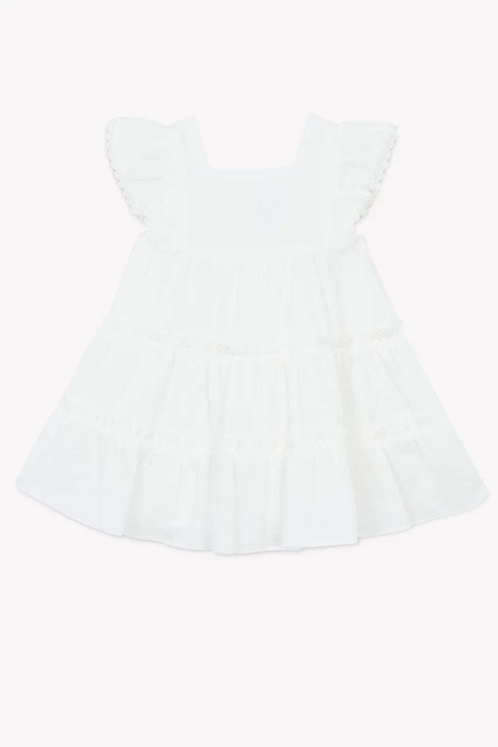 Ruffle sleeves white dress by Tartine Et Chocolat