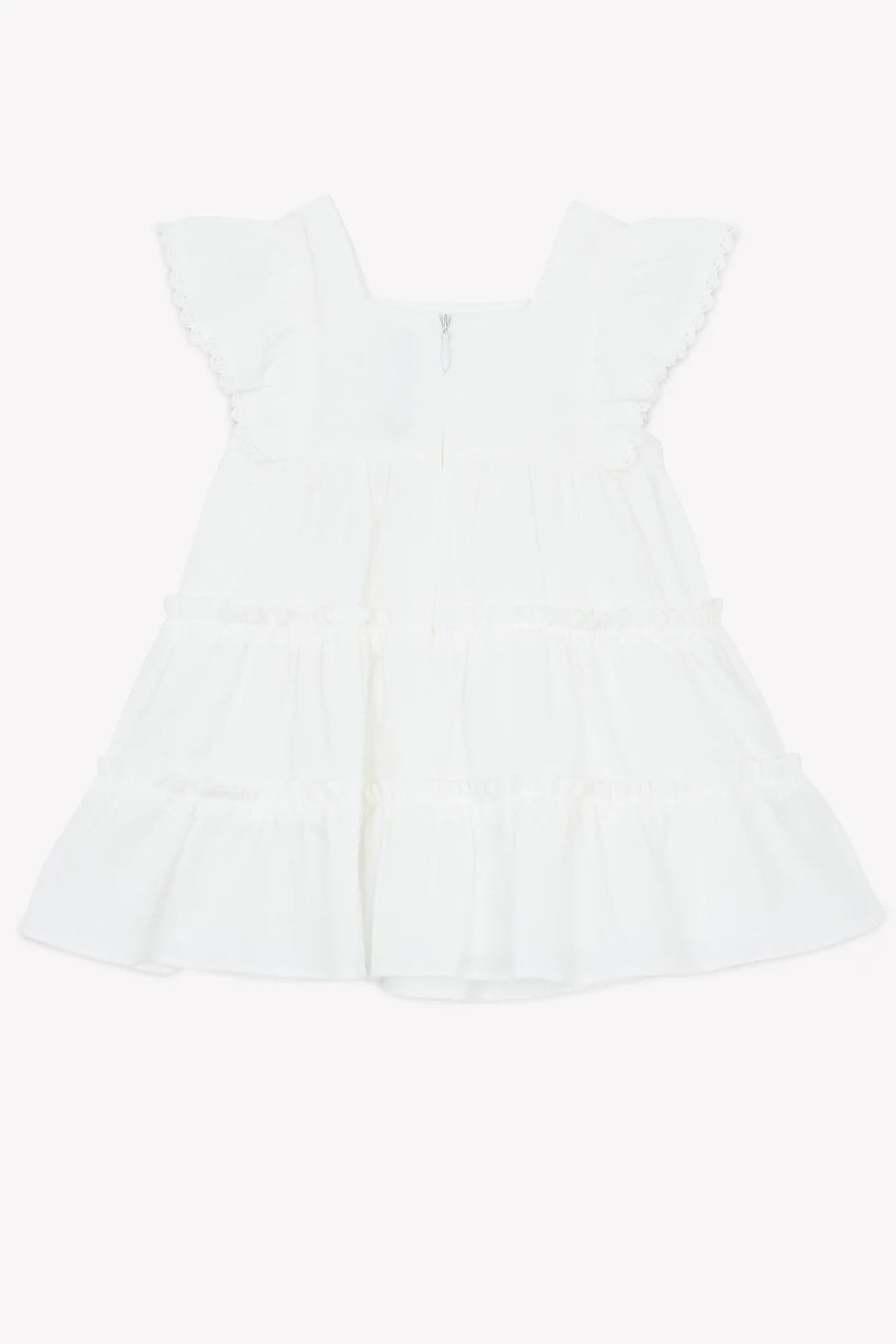Ruffle sleeves white dress by Tartine Et Chocolat
