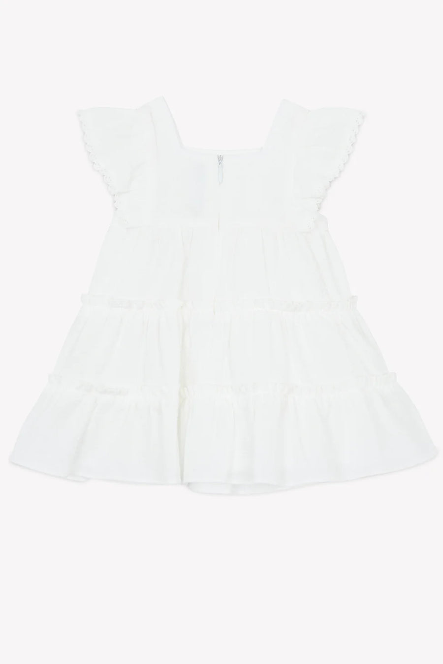 Ruffle sleeves white dress by Tartine Et Chocolat