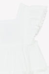 Ruffle sleeves white dress by Tartine Et Chocolat