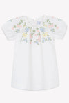 Rose embroidered dress by Tartine Et Chocolat