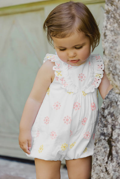 Embroidered romper by Tartine Et Chocolat