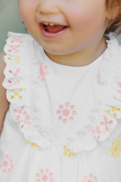 Embroidered romper by Tartine Et Chocolat