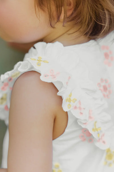 Embroidered romper by Tartine Et Chocolat