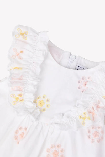 Embroidered romper by Tartine Et Chocolat