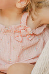 Peach strap bloomer set by Tartine Et Chocolat