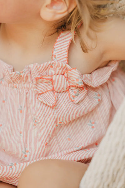 Peach strap bloomer set by Tartine Et Chocolat