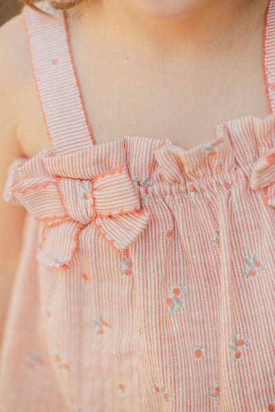 Peach strap bloomer set by Tartine Et Chocolat
