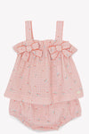 Peach strap bloomer set by Tartine Et Chocolat