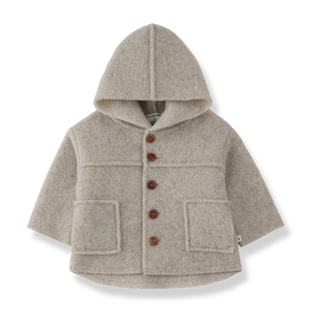 1 + In The Family Calabria beige hooded jacket - Flying Colors