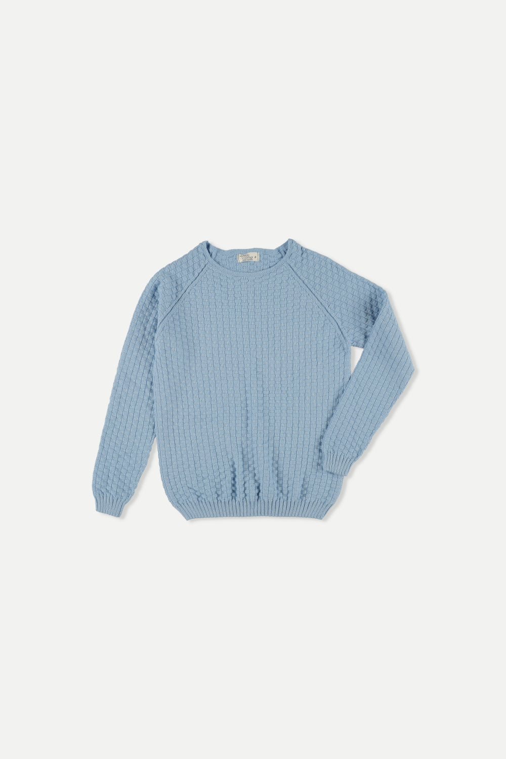 Carlo blue knit sweater by My Little Cozmo