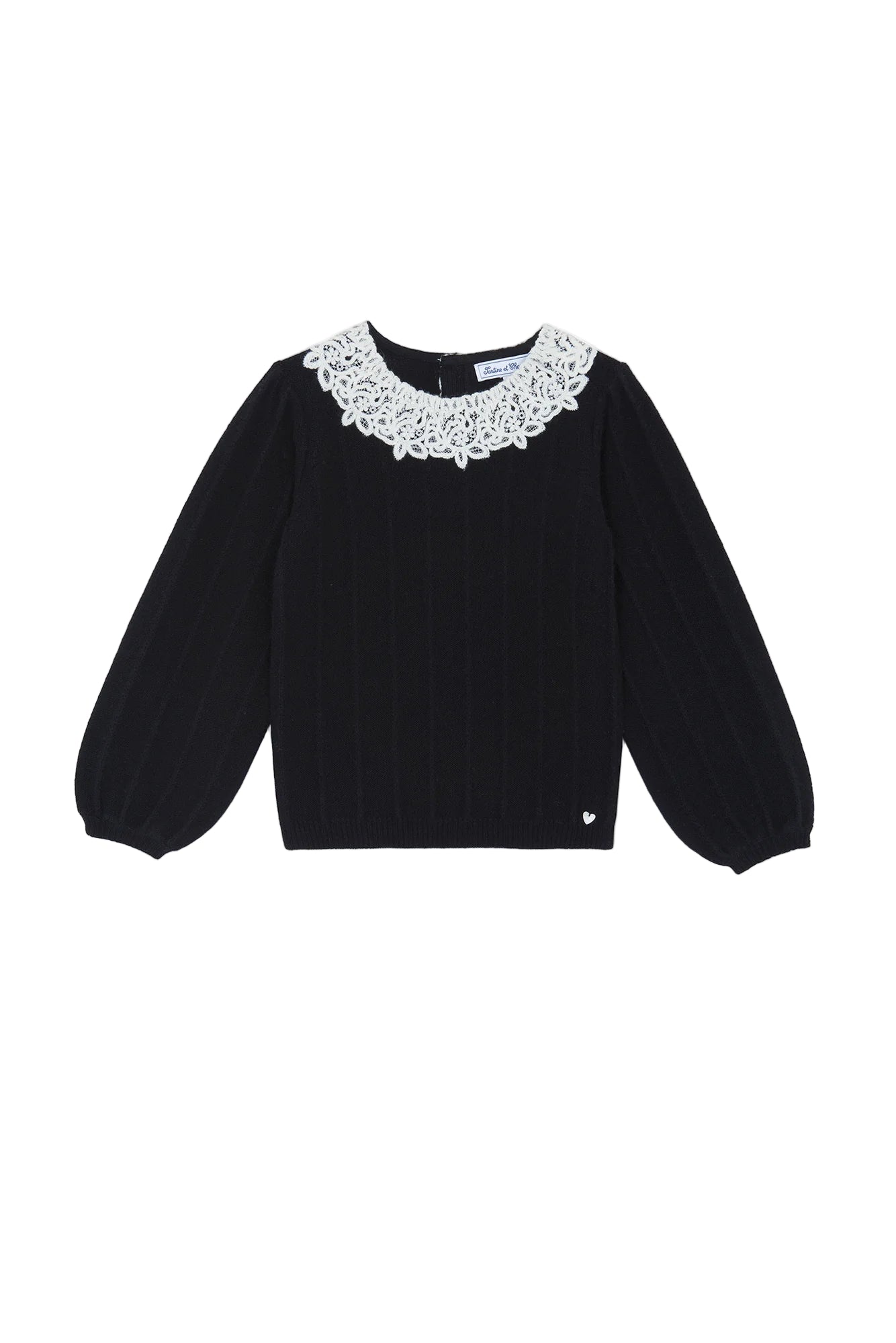 Tartine Collared black sweater