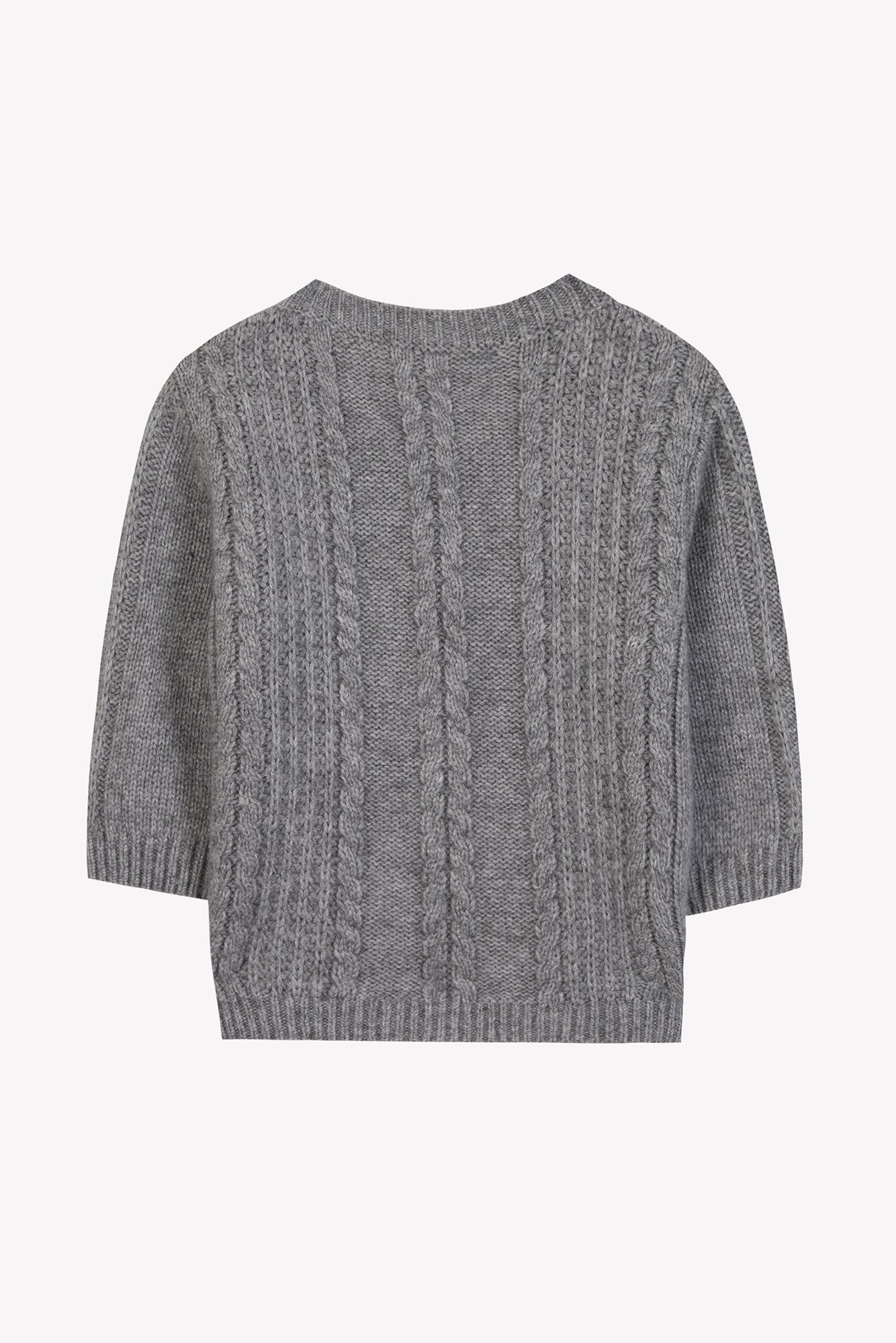 Tartine TC embossed grey cable sweater