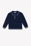 Tartine Trim marine polo sweater